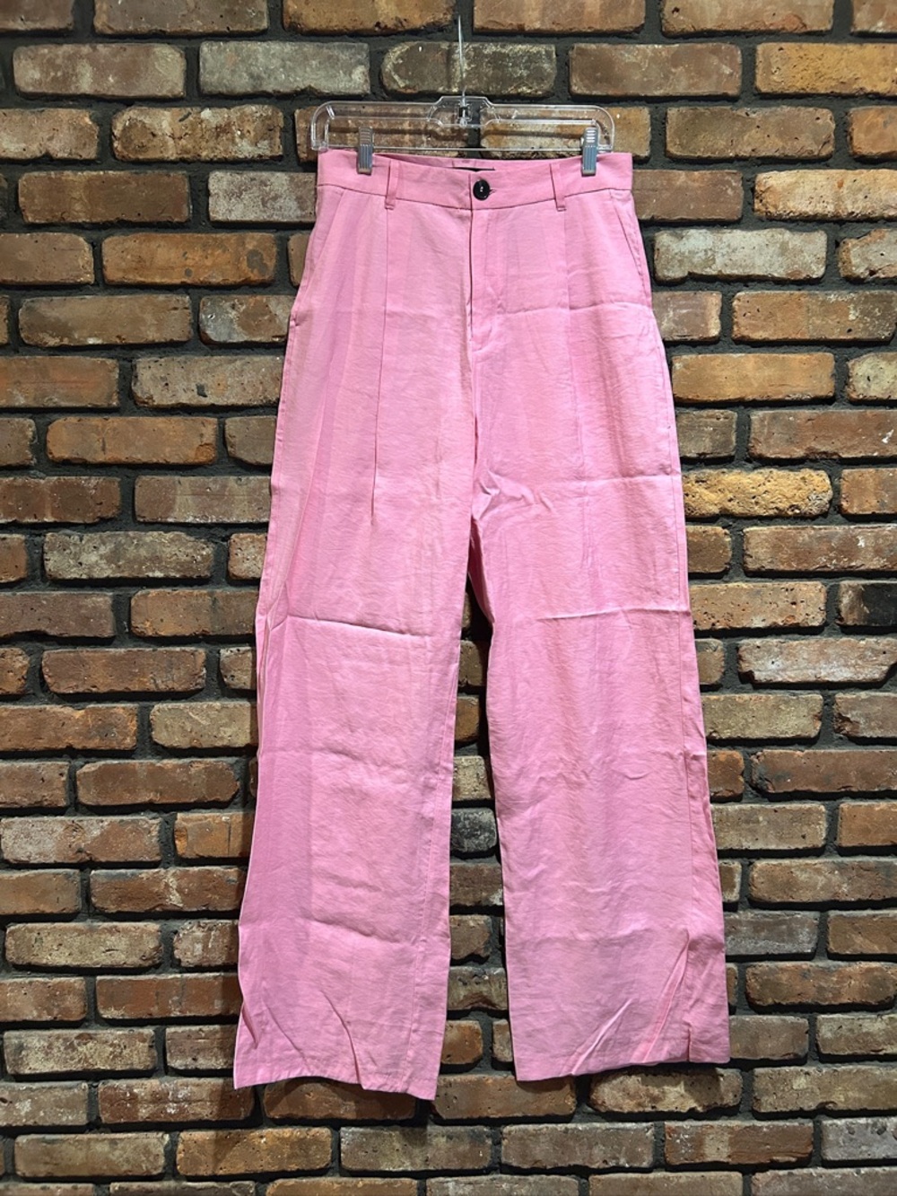 Women's Wide-Leg Pink Pants